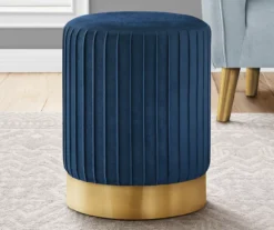 Pleated Velvet Upholstered Ottoman -Northlight Outlet Home Store 810533428 1