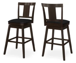 Faux Leather Swivel Bar Stools, 2-Pack -Northlight Outlet Home Store 810533430 2