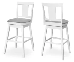 Faux Leather Swivel Bar Stools, 2-Pack -Northlight Outlet Home Store 810533432 2