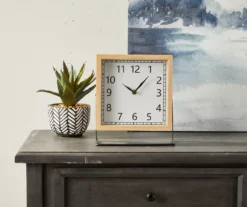 Brown & Black Square Tabletop Clock -Northlight Outlet Home Store 810534569 2
