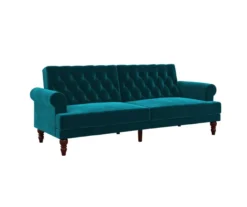 Cassidy Green Velvet Convertible Sleeper Futon -Northlight Outlet Home Store 810535627 4