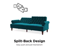 Cassidy Green Velvet Convertible Sleeper Futon -Northlight Outlet Home Store 810535627 6