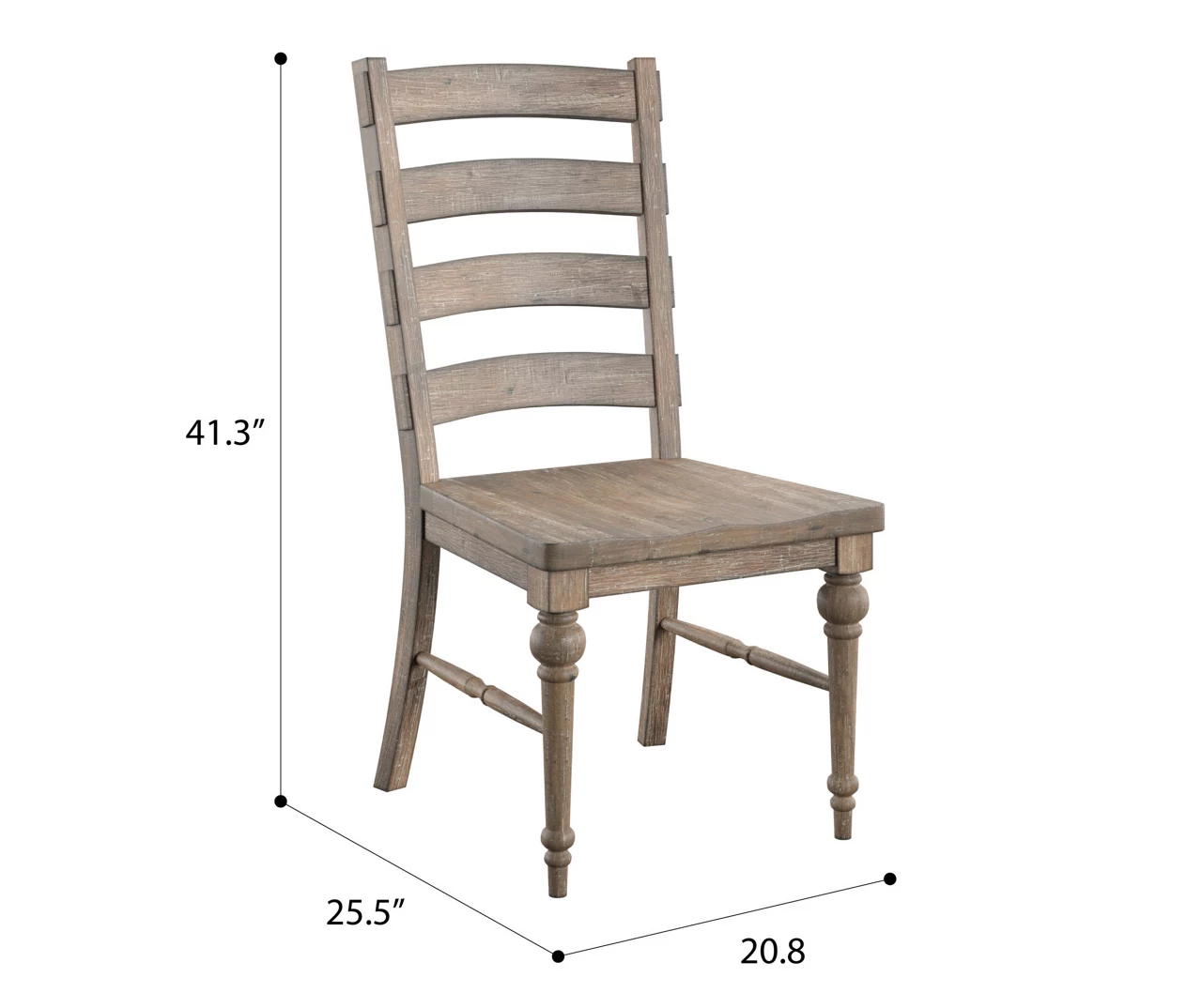 Sandstone Buff Ladderback Upholstered Dining Chairs, 2-Pack 6 Sandstone Buff Ladderback Upholstered Dining Chairs, 2-Pack - Image 6