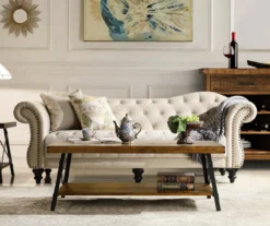 Pomona Pine Brown & Steel Gray 24" Wood Open-Shelf End Table -Northlight Outlet Home Store 810535748 10