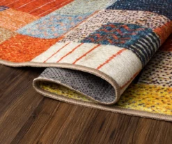 My Magic Carpet Patchwork Washable Area Rug, (5' X 7') -Northlight Outlet Home Store 810537706 4