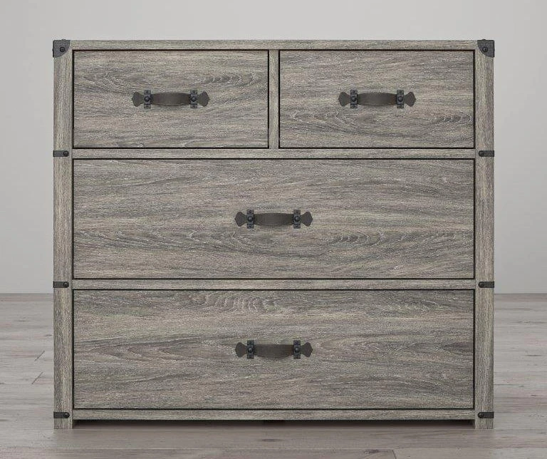 Nova Gray Oak 4-Drawer Storage Dresser 3 Nova Gray Oak 4-Drawer Storage Dresser - Image 3