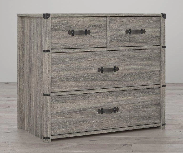 Nova Gray Oak 4-Drawer Storage Dresser 4 Nova Gray Oak 4-Drawer Storage Dresser - Image 4