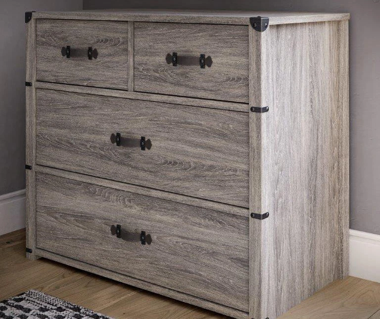 Nova Gray Oak 4-Drawer Storage Dresser 5 Nova Gray Oak 4-Drawer Storage Dresser - Image 5