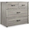Nova Gray Oak 4-Drawer Storage Dresser