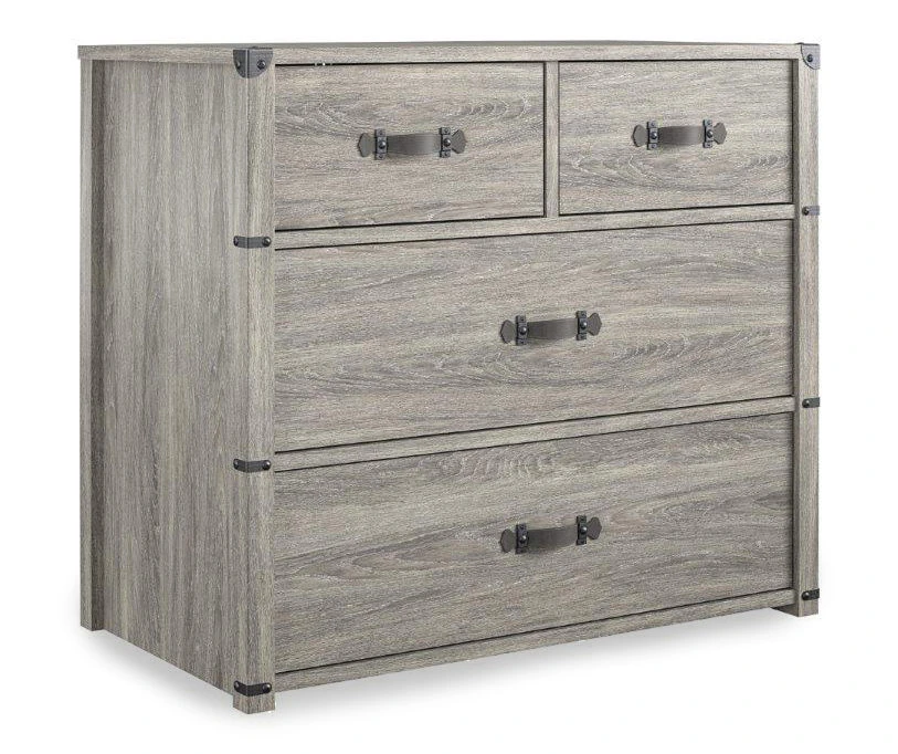Nova Gray Oak 4-Drawer Storage Dresser 1 Nova Gray Oak 4-Drawer Storage Dresser