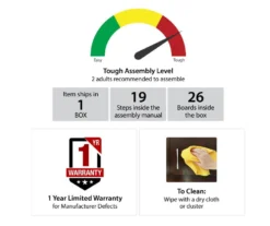 70" Fowler Black Electric Fireplace Console -Northlight Outlet Home Store 810538243 6