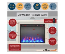 70" Intrepid Navy Deluxe Electric Fireplace Console -Northlight Outlet Home Store 810538244 5