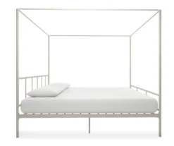 Marion White Metal King Canopy Bed -Northlight Outlet Home Store 810538376 5