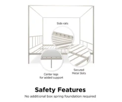 Marion White Metal King Canopy Bed -Northlight Outlet Home Store 810538376 6