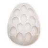 White Stoneware Egg-Shape Deviled Egg Plate