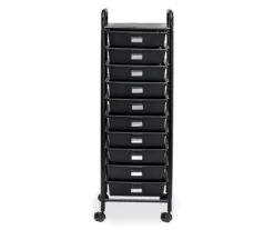 Black Metal 10-Drawer Rolling Storage Cart 8 Black Metal 10-Drawer Rolling Storage Cart -Northlight Outlet Home Store 810539916 4