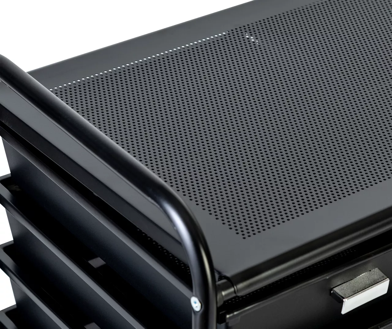 Black Metal 12-Drawer Rolling Storage Cart 4 Black Metal 12-Drawer Rolling Storage Cart - Image 4