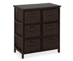 Black 6-Drawer Woven Strap Chest 6 Black 6-Drawer Woven Strap Chest -Northlight Outlet Home Store 810539930 3