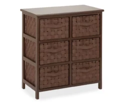 Brown 6-Drawer Woven Strap Chest -Northlight Outlet Home Store 810539931 3