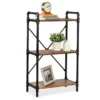 Black Industrial 3-Tier Bookshelf