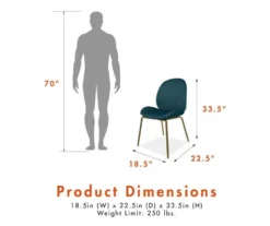 CosmoLiving Astor Velvet Dining Chair 36 CosmoLiving Astor Velvet Dining Chair -Northlight Outlet Home Store 810540999 6