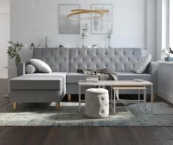 CosmoLiving Liberty Gray Chenille Sectional Storage Futon 10 CosmoLiving Liberty Gray Chenille Sectional Storage Futon -Northlight Outlet Home Store 810541025 4