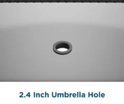 Lakewood Ranch Black Glass & Wicker Patio Dining Table -Northlight Outlet Home Store 810541483 5