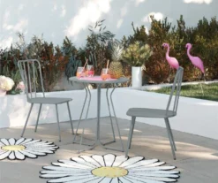 Heidi Light Gray 3-Piece Bistro Patio Furniture Set