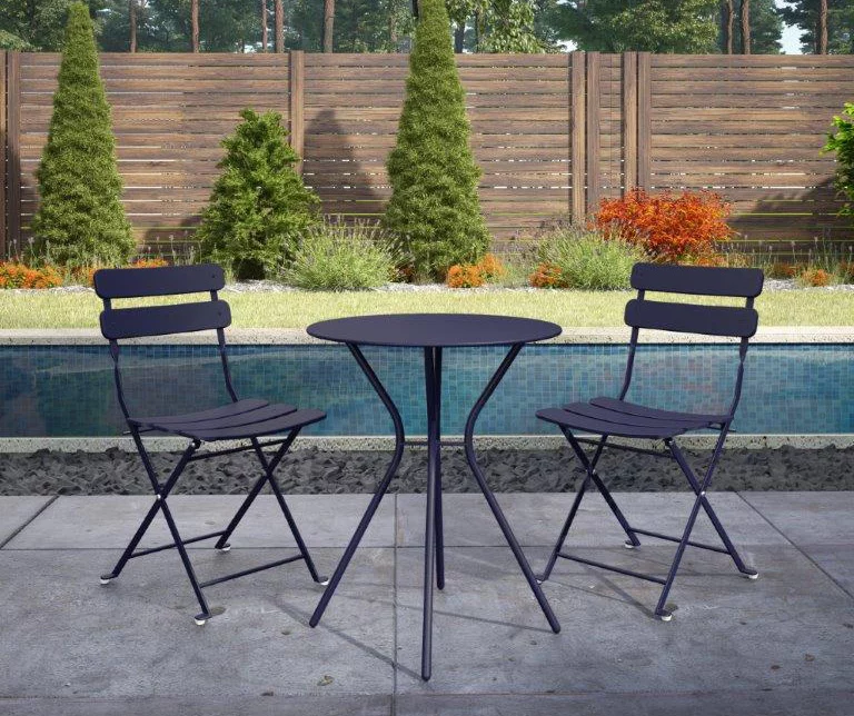 COSCO Outdoor Living Navy 3-Piece Folding Patio Seating Set 1 COSCO Outdoor Living Navy 3-Piece Folding Patio Seating Set