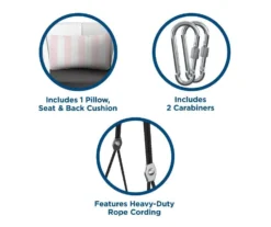 Sally Black Wicker Hanging Patio Swing 11 Sally Black Wicker Hanging Patio Swing -Northlight Outlet Home Store 810541518 5