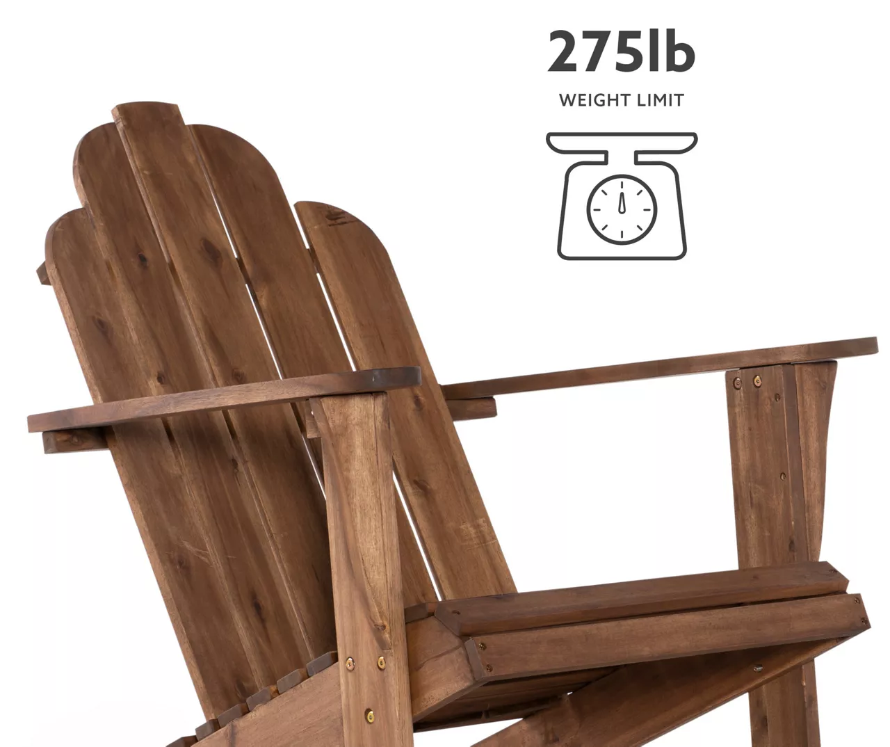 Flint Acorn Wood Patio Adirondack Rocking Chair 5 Flint Acorn Wood Patio Adirondack Rocking Chair - Image 5