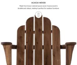 Flint Acorn Wood Patio Adirondack Rocking Chair 17 Flint Acorn Wood Patio Adirondack Rocking Chair -Northlight Outlet Home Store 810541698 A8 7