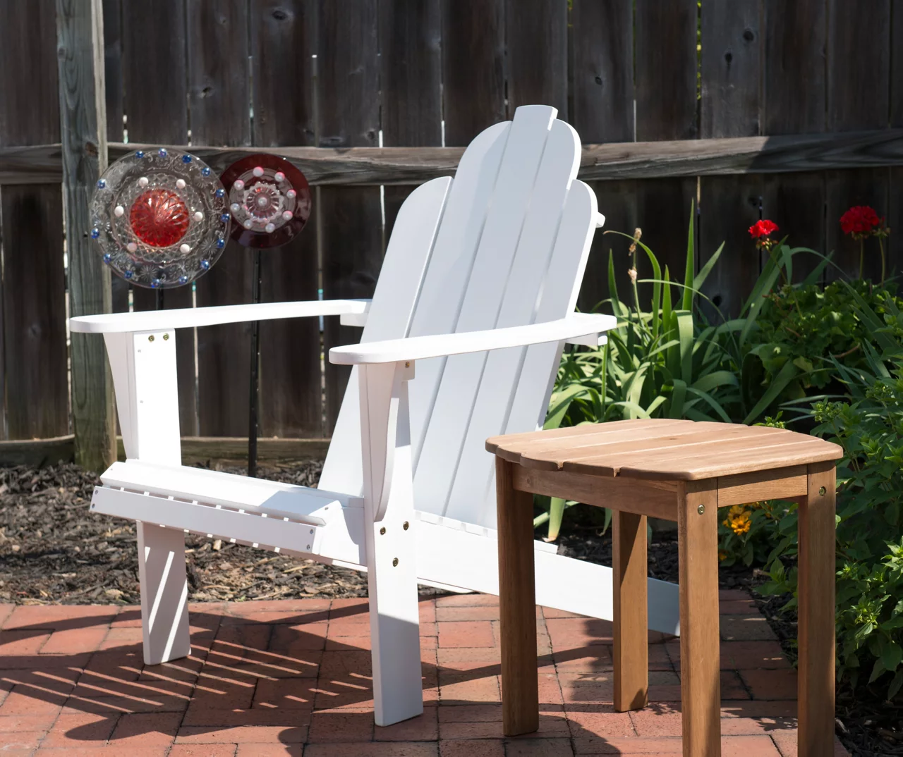 Flint Acorn Wood Patio Adirondack End Table 5 Flint Acorn Wood Patio Adirondack End Table - Image 5