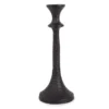 Black Hammered Metal Taper Candle Holder, (12")