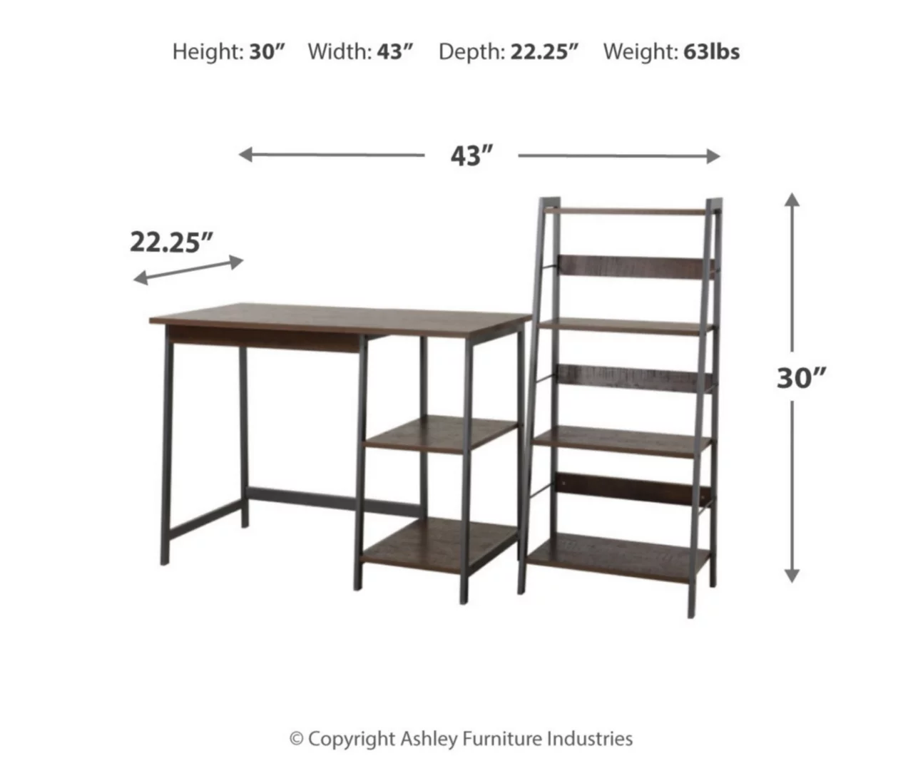 Soho 2-Piece Wooden Desk & Bookcase Set 4 Soho 2-Piece Wooden Desk & Bookcase Set - Image 4