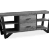 60" Gray & Black Wood Look TV Stand