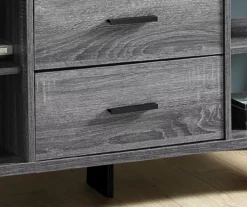 60" Gray & Black Wood Look TV Stand -Northlight Outlet Home Store 810542410 3