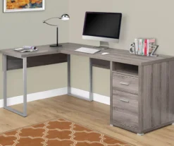 Monarch Metal 2-Drawer L-Shaped Computer Desk 38 Monarch Metal 2-Drawer L-Shaped Computer Desk -Northlight Outlet Home Store 810542429 1
