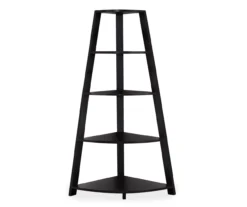 Monarch 4-Shelf Etagere Corner Bookcase
