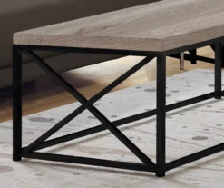 Taupe Reclaimed Wood Look Coffee Table -Northlight Outlet Home Store 810542470 3