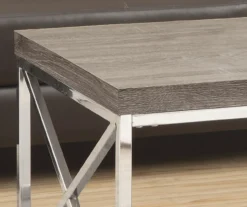 Dark Taupe & Chrome Metal Coffee Table -Northlight Outlet Home Store 810542479 3