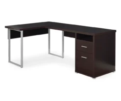 Monarch Metal 2-Drawer L-Shaped Computer Desk 23 Monarch Metal 2-Drawer L-Shaped Computer Desk -Northlight Outlet Home Store 810542511 2