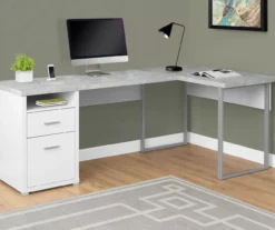Monarch Metal 2-Drawer L-Shaped Computer Desk 28 Monarch Metal 2-Drawer L-Shaped Computer Desk -Northlight Outlet Home Store 810542513 1