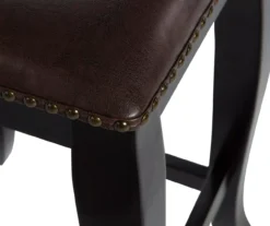 Dallas Wenge Brown Square Top Wood Nailhead Counter Stool -Northlight Outlet Home Store 810543041 A8 3
