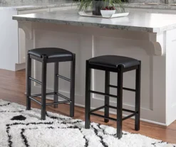 Bay Faux Leather & Wood Counter Stools, 2-Pack -Northlight Outlet Home Store 810543042 2