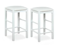 Bay Faux Leather & Wood Counter Stools, 2-Pack -Northlight Outlet Home Store 810543048 4