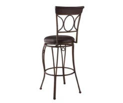 Memphis Black Metal & Brown Faux Leather Circle Back Bar Stool -Northlight Outlet Home Store 810543052 A2 4