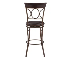 Memphis Black Metal & Brown Faux Leather Circle Back Bar Stool -Northlight Outlet Home Store 810543052 A2 5