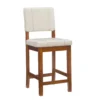 Jackson Cream Upholstered Wood Counter Stool