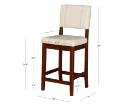 Jackson Cream Upholstered Wood Counter Stool 21 Jackson Cream Upholstered Wood Counter Stool -Northlight Outlet Home Store 810543082 D8 12